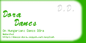 dora dancs business card